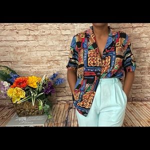 Vintage African print shirt